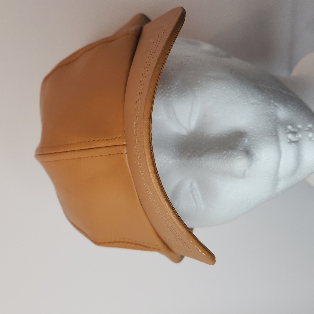 Marcus Adler Tan Faux Leather Baseball Cap Adjustable